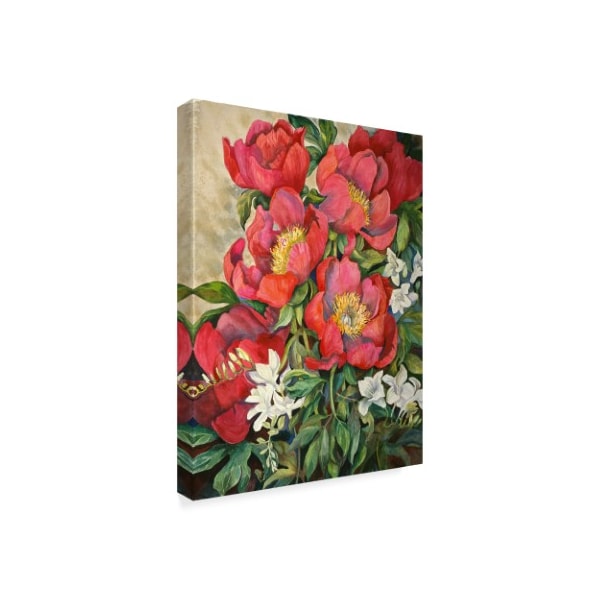 Joanne Porter 'Red Peonies' Canvas Art,18x24